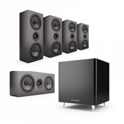 Acoustic Energy Wall Speakers package AE105 / AE108 5.1 Black