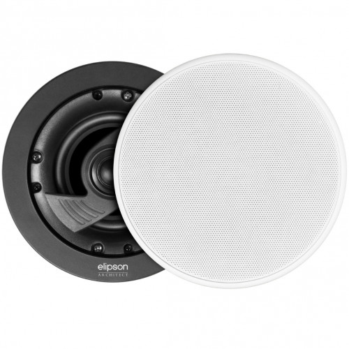 Elipson In Ceiling Speaker 1 Tweet + HP21 (8'') White Ultra Slim Magnetic Grid