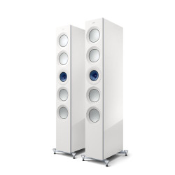 KEF Reference 5 Meta Floorstanding Speakers High Gloss White Blue
