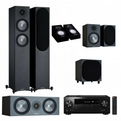 Monitor Audio Speaker Set Bronze 200 AV Dolby Atmos 5.1.2 Black + Pioneer AV Receiver VSX-935 (set)