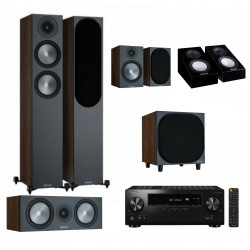 Monitor Audio Speaker Set Bronze 200 AV Dolby Atmos 5.1.2 Walnut + Pioneer AV Receiver VSX-935 (set)