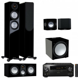 Monitor Audio Speaker Set Silver 5.1 High Gloss Black + Pioneer AV Receiver VSX-LX305 (set)