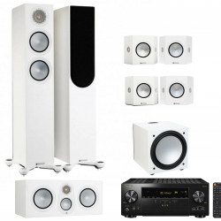 Monitor Audio Speaker Set Silver 5.1 Satin White + Pioneer AV Receiver VSX-LX305 (set)
